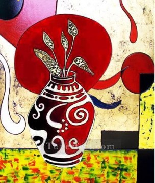 Toperfect オリジナルアート Painting - 中国の花瓶の壁の装飾オリジナル